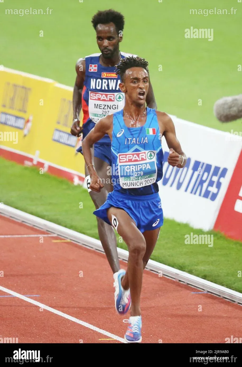 Yemaneberhan Crippa of Italy Gold medal during the Athletics, Menâ€™s ...