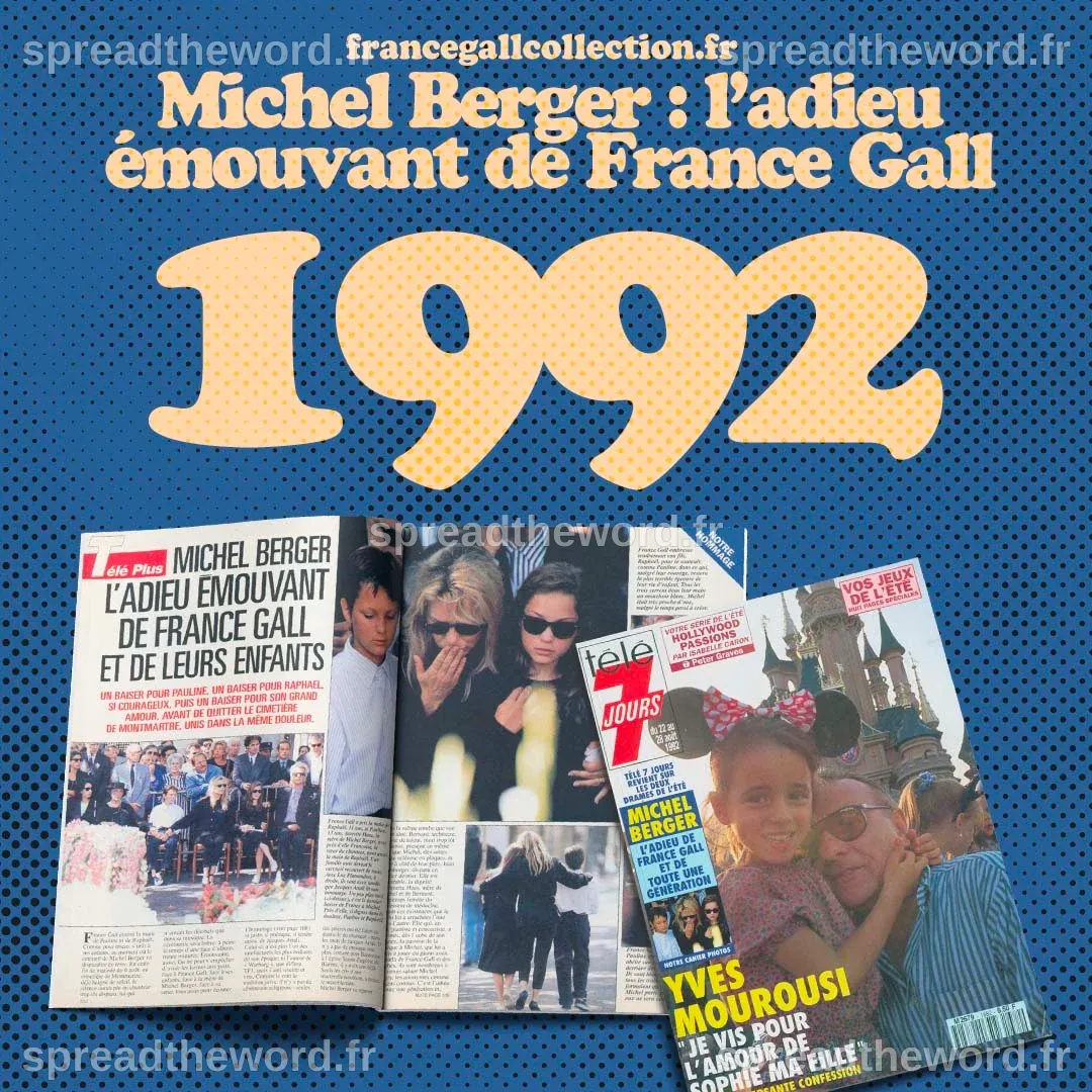 France Gall - Presse - Télé 7 Jours n°1682 / 22 août 1992