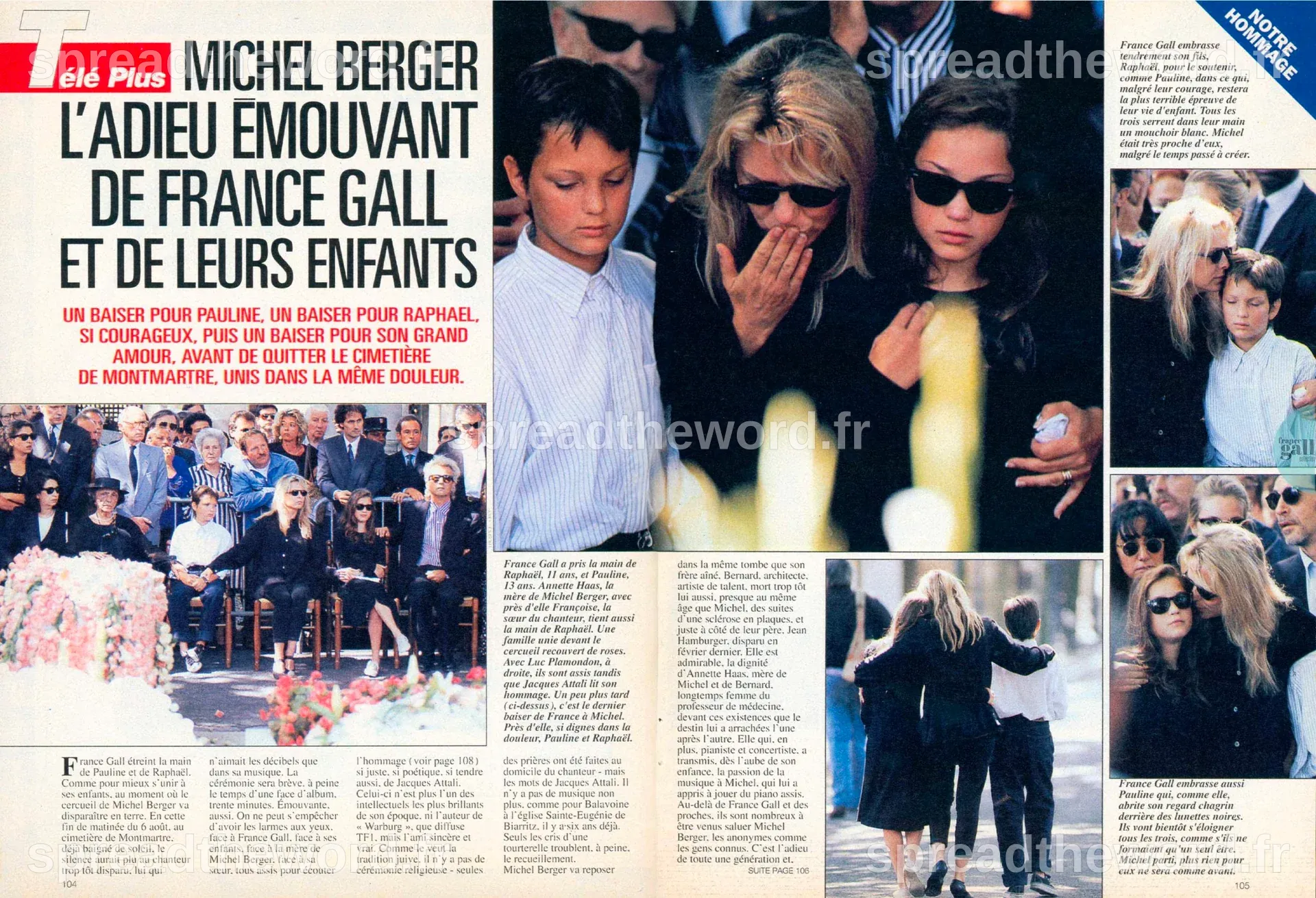 France Gall - Presse - Télé 7 Jours n°1682 / 22 août 1992