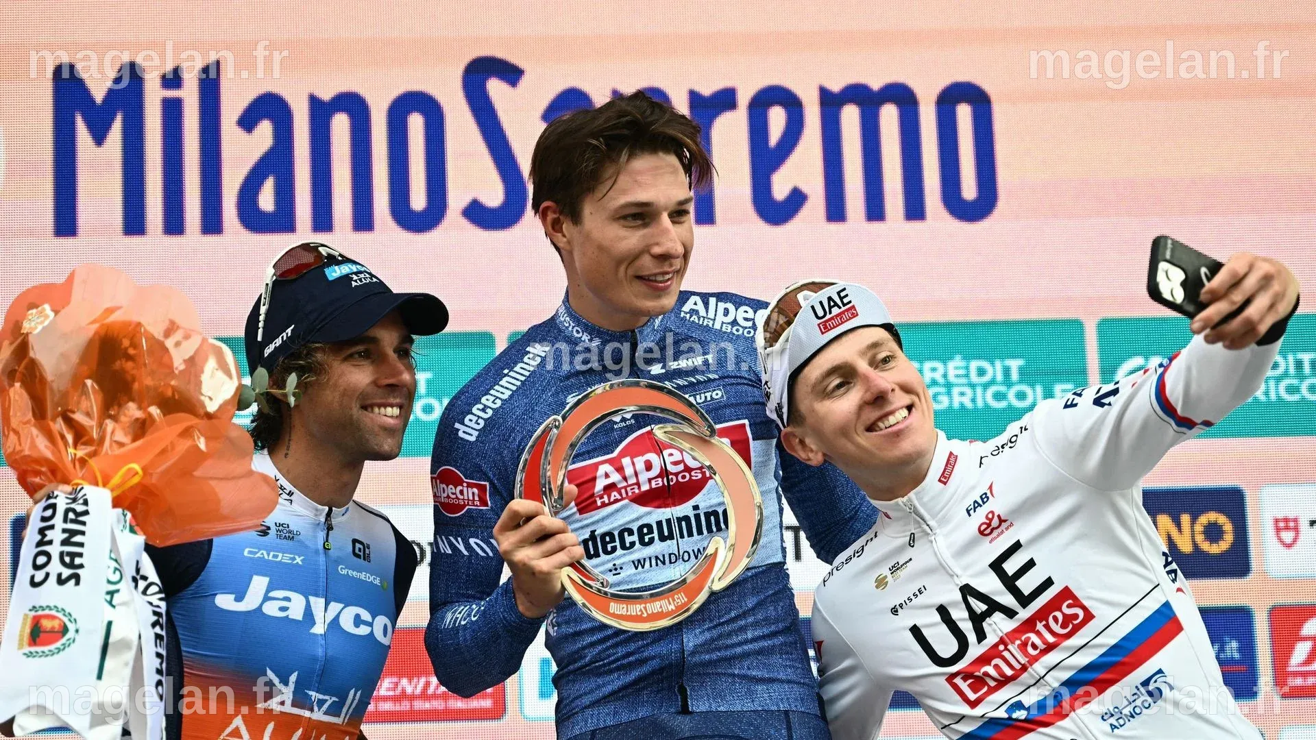 Pogacar heureux de sa 3e place : 'Michael, Jasper et moi sur le podium ...