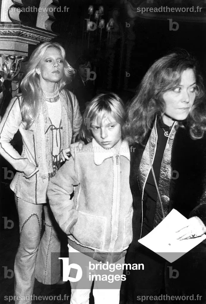 Image of Sylvie Vartan and her Son David Hallyday (At The Age