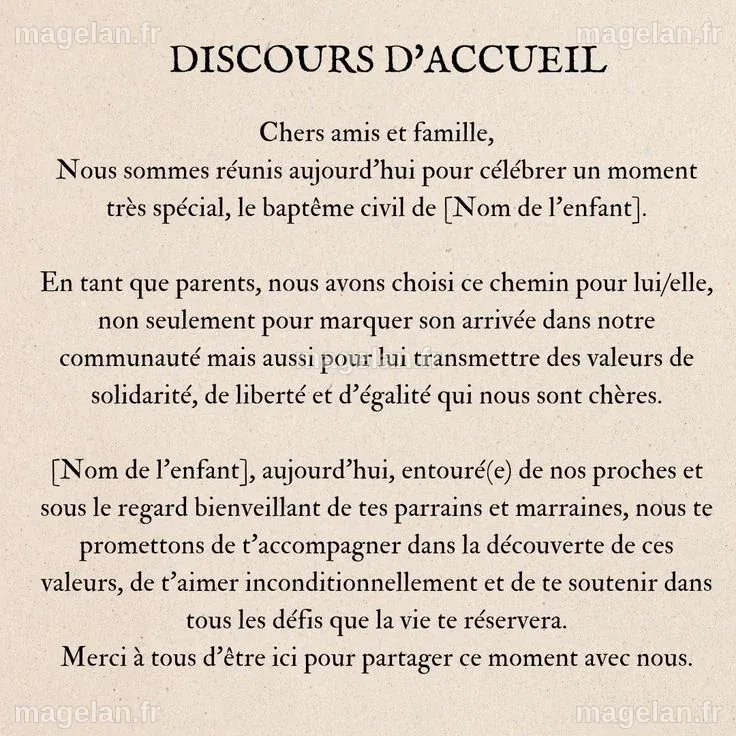 Guide pratique pour rédiger un discours émouvant pour un baptême civil ...