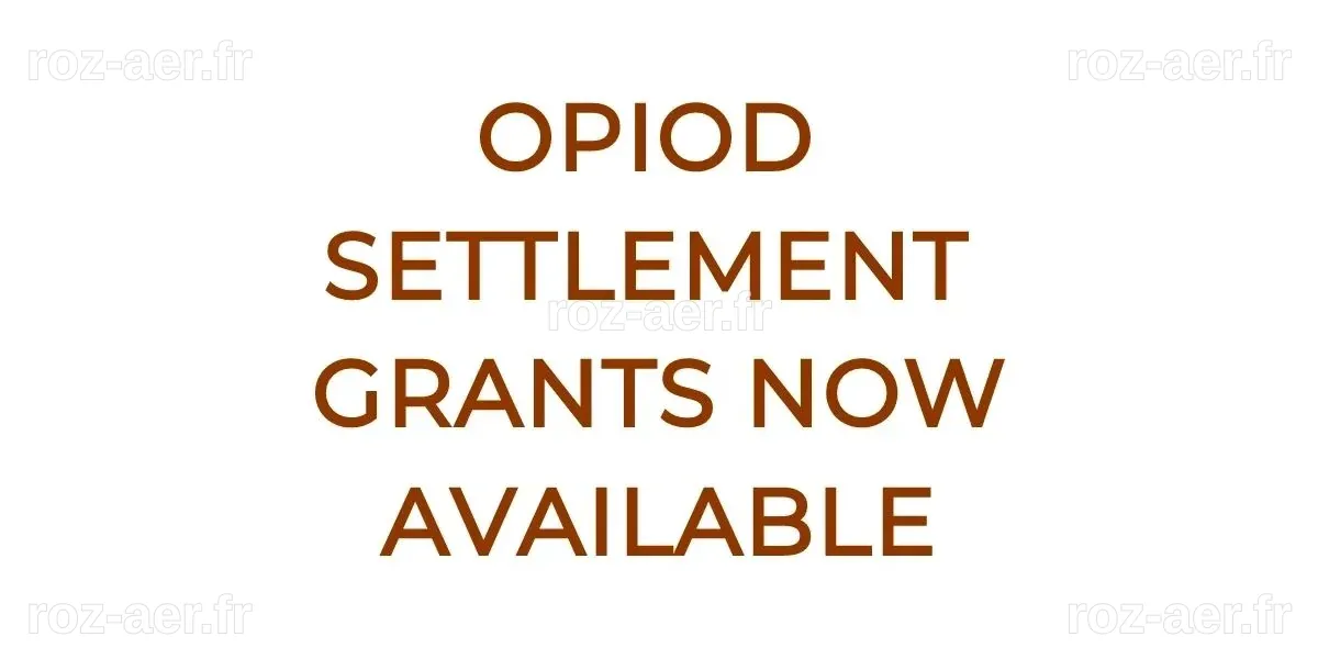 Opioid Settlement Grants Now Available