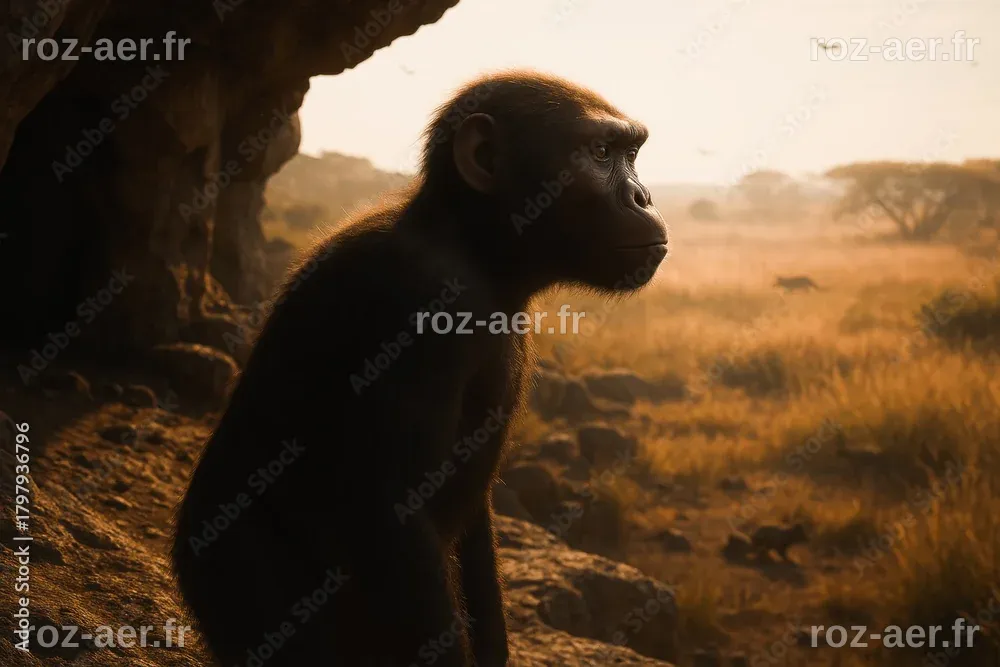 prehistoric humans and early hominins, showing stages of human ...