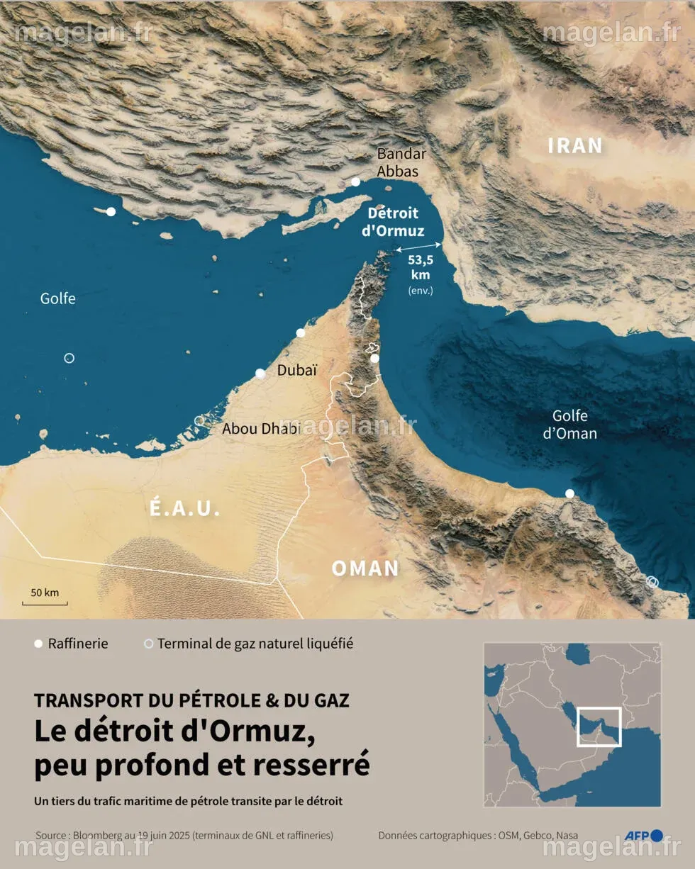 Le détroit d'Ormuz, passage stratégique sous haute tension