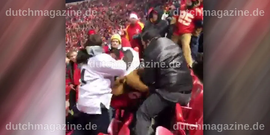 Fans go flying during wild brawl at NFL game | Fox News Video
