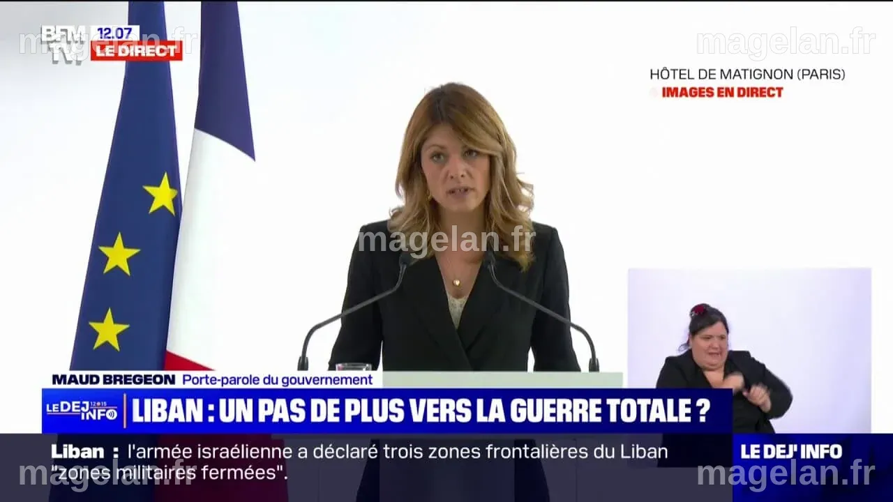 Maud Bregeon, porte-parole du gouvernement: "Je rappelle la ferme ...