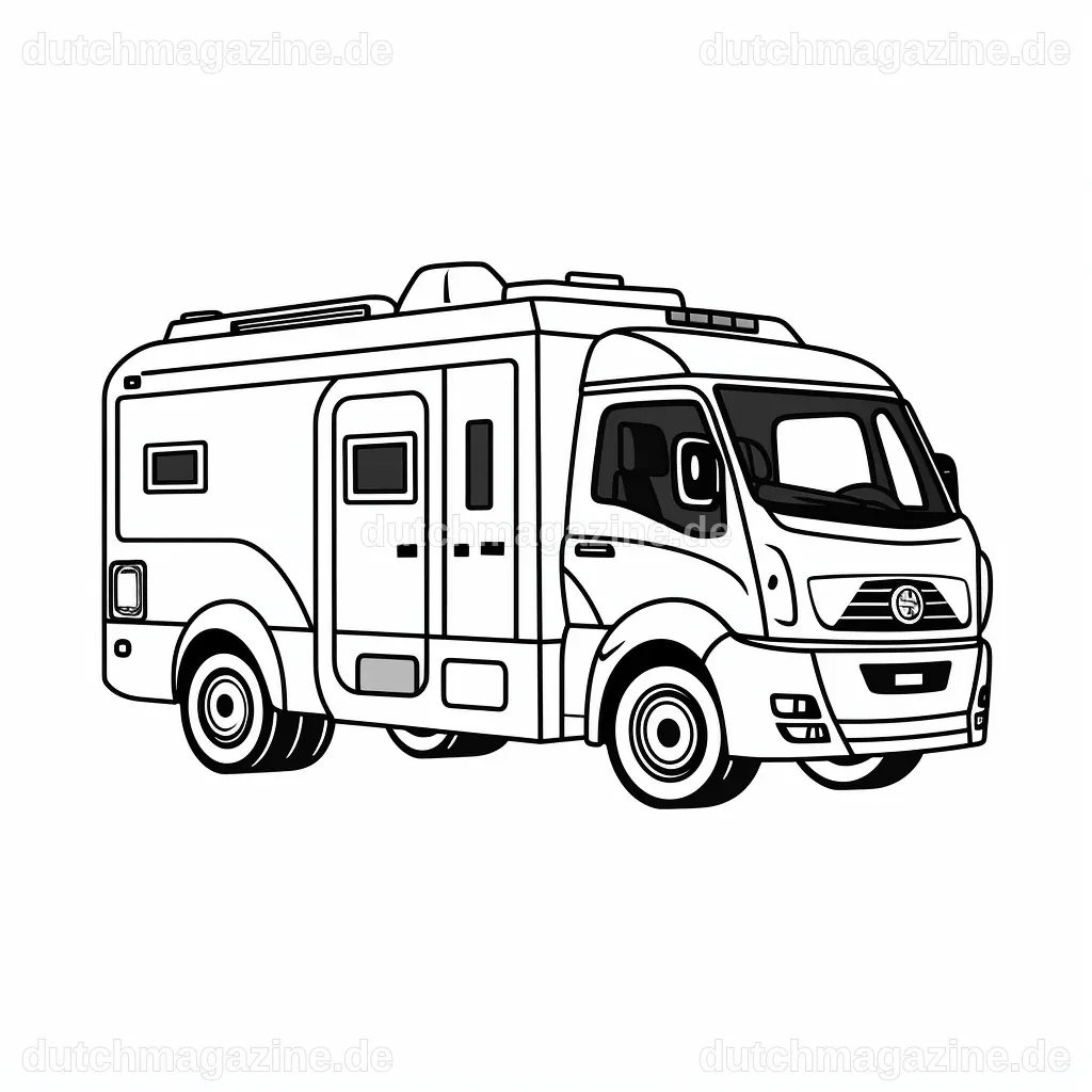 Rettungswagen Einsatz - Kinder Ausmalmotiv - Malifant.de