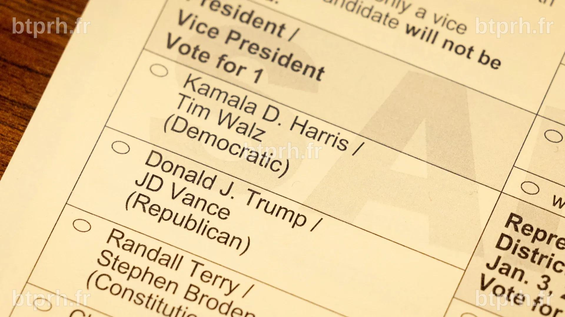Élection américaine 2024: à quoi ressemble un bulletin de vote aux ...