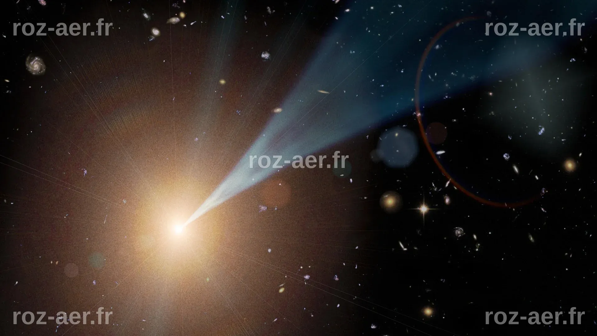 Supermassive black hole found spitting a giant, high-energy jet toward ...