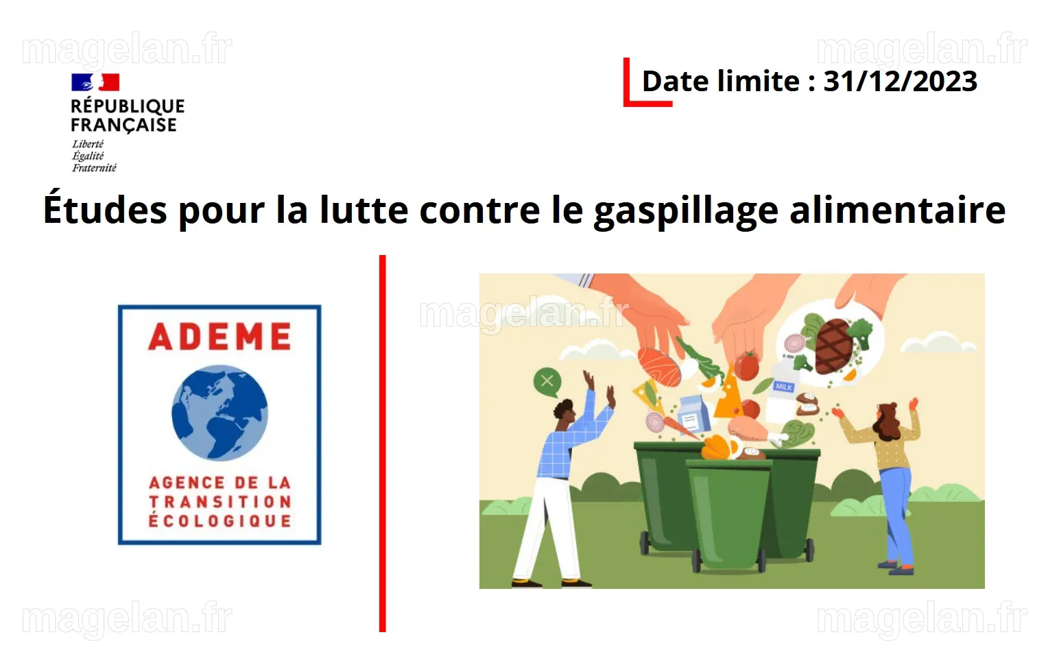 Appel à projets : Études pour la lutte contre le gaspillage alimentaire ...