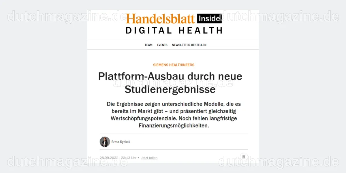 Studienergebnisse Plattformen |Handelsblatt Inside Digital Health