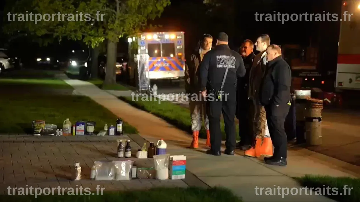 Un père et son fils adolescent arrêtés après la destruction de produits chimiques par l'équipe de déminage à Syosset