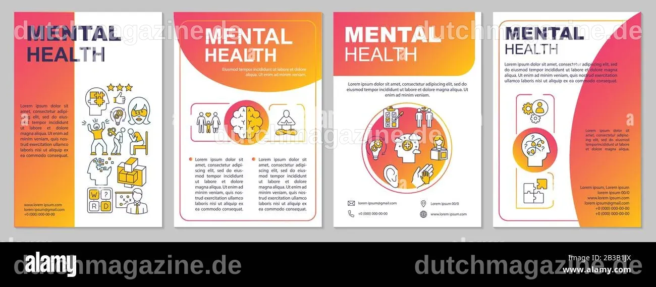 Broschüre zur psychischen Gesundheit - Vorlage. Psychiatrie-Flyer ...