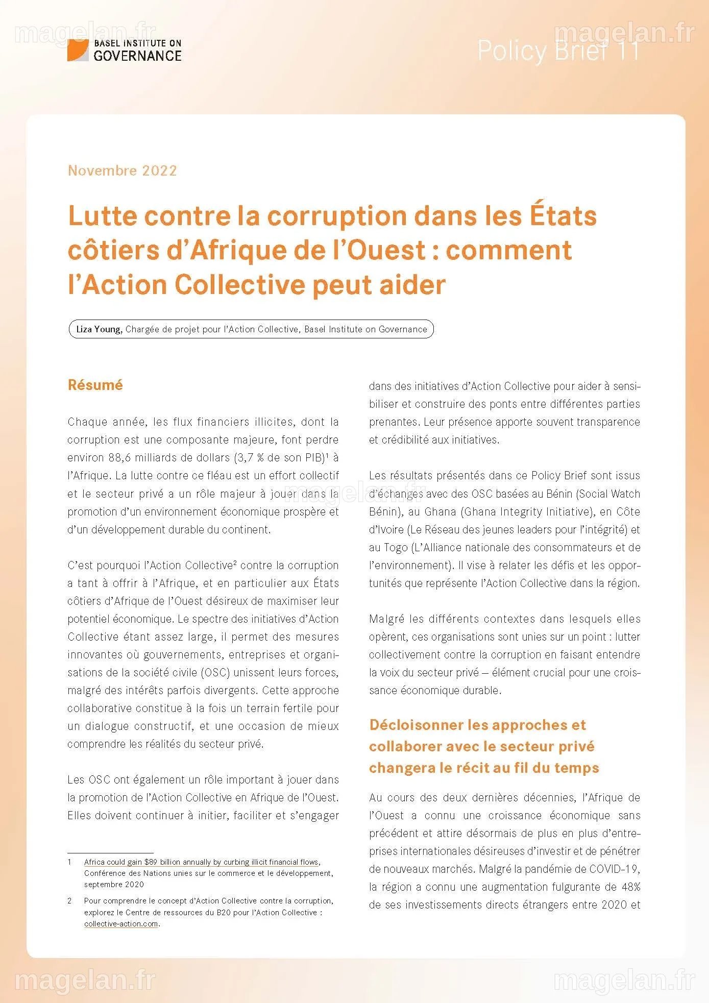Policy Brief 11: Lutte contre la corruption dans les États côtiers d ...