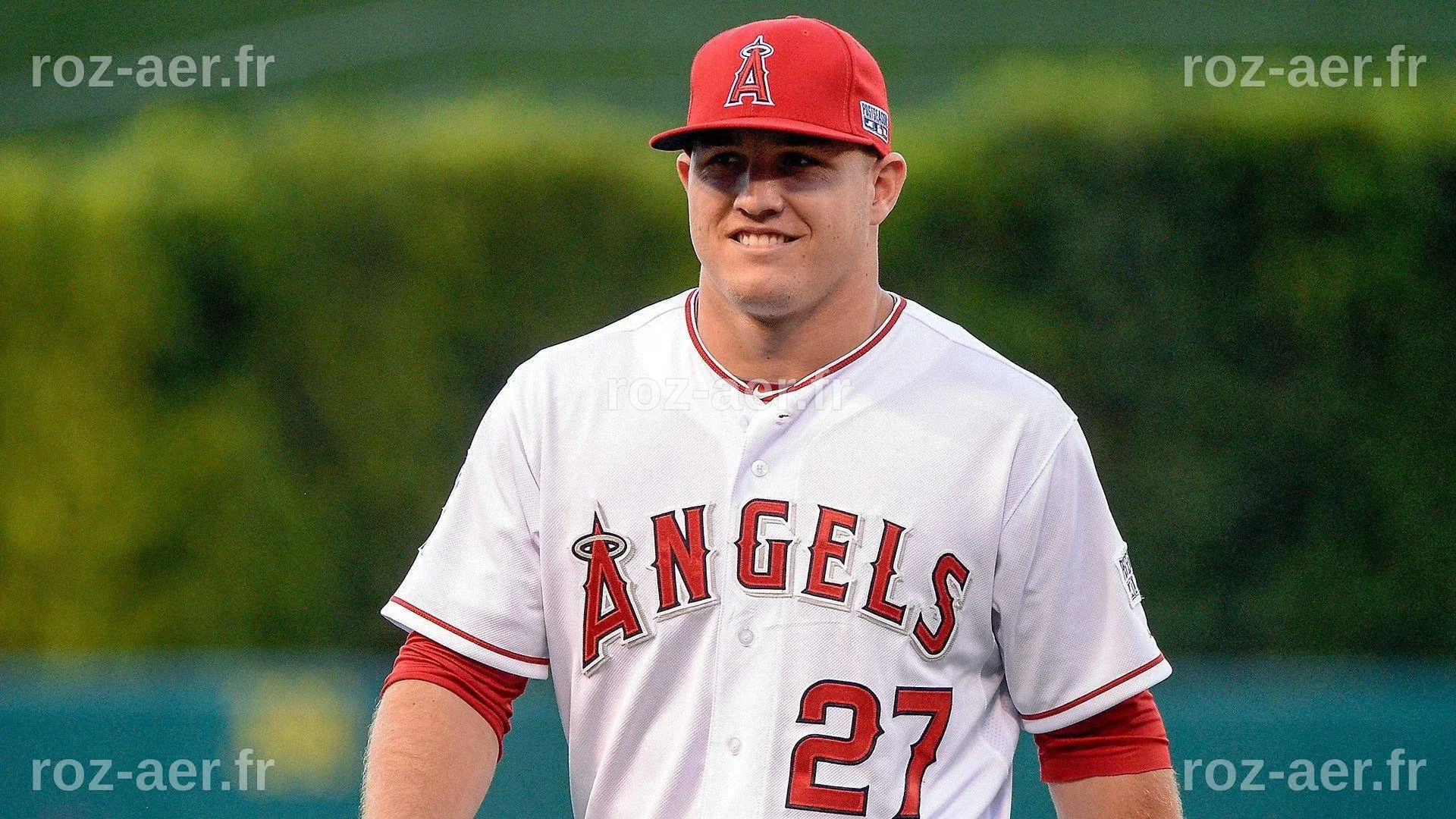 Download Mike Trout Of Angels Wallpaper | Wallpapers.com