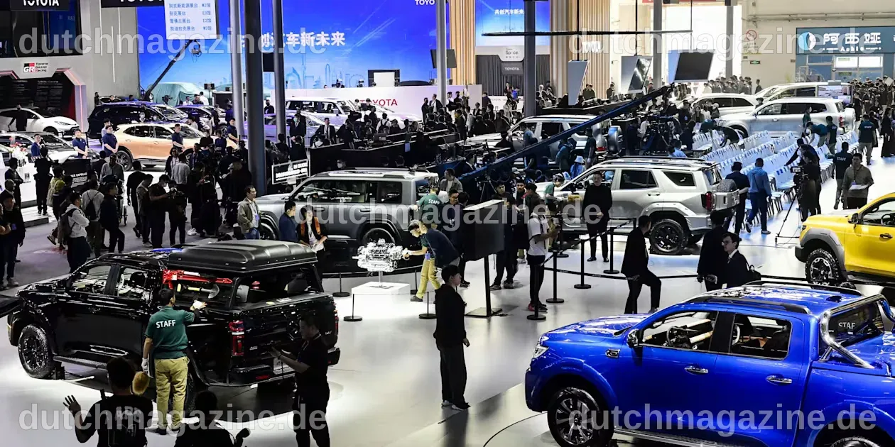 Chinesische Automobilhersteller präsentieren auf der Auto Show in Peking neueste Technologien im Wettbewerb der globalen Märkte