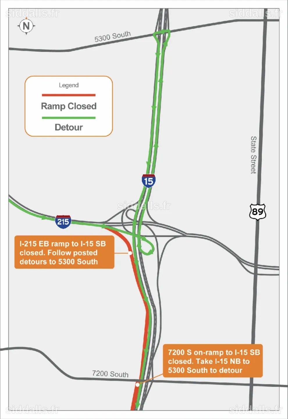 Fermeture de deux rampes clés de l'I-80 et de l'I-215 près de l'aéroport de Salt Lake pour une durée pouvant aller jusqu'à 45 jours