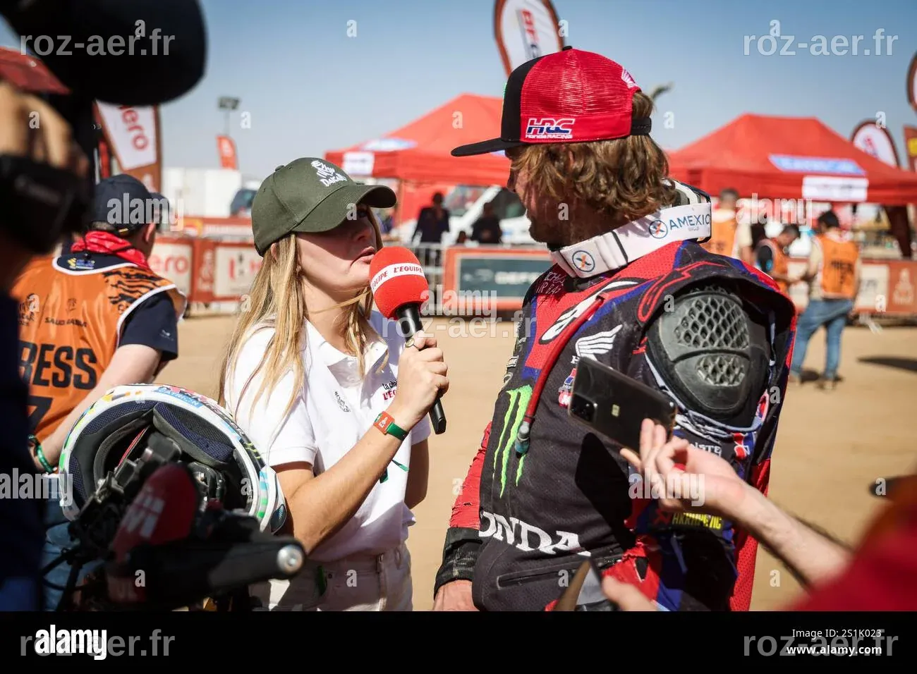 Mylène Dorange de la chaine Lâ Equipe TV avec VAN BEVEREN Adrien (fra ...