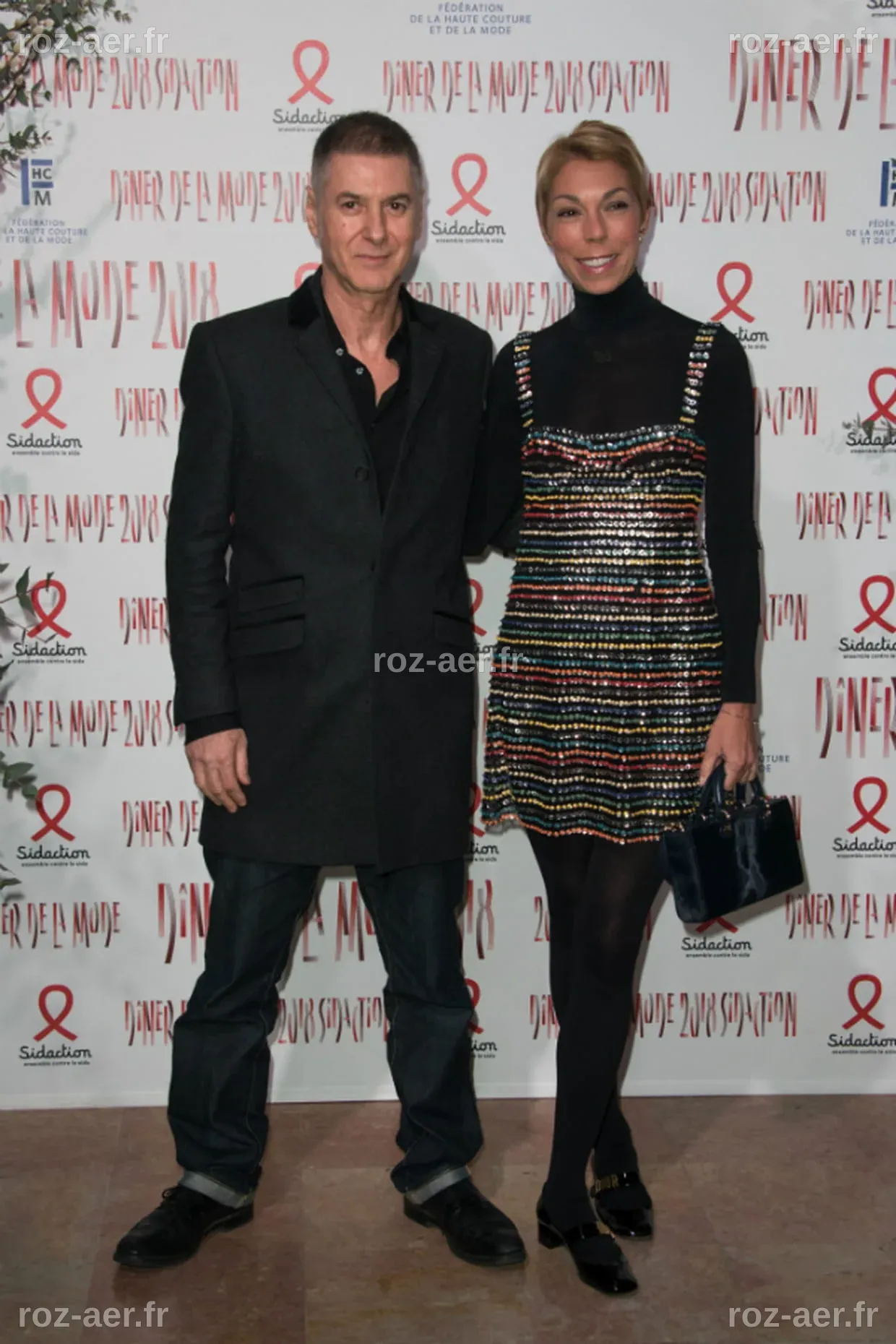 Etienne Daho et Victoire de Castellane au dîner de la mode du Sidaction