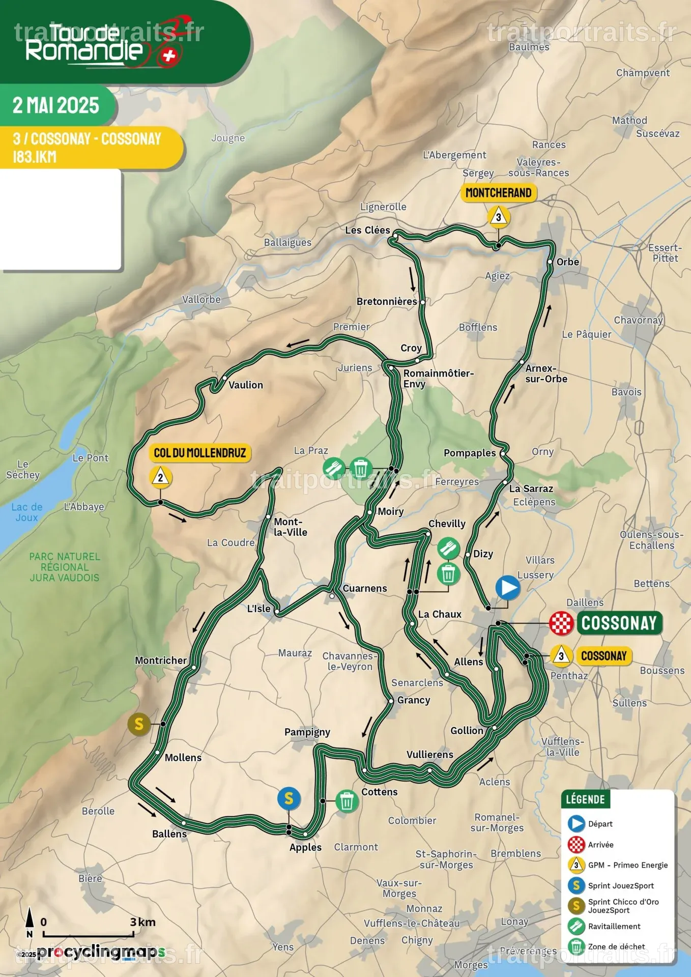 Tour de Romandie : Découverte du parcours captivant et du profil de la 3e étape