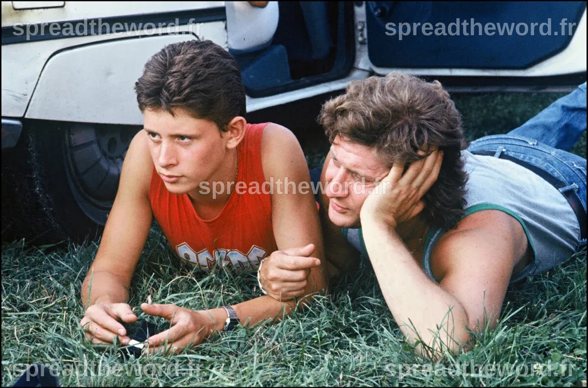 Photo : Patrick Sébastien et son fils Sébastien le 2 mars 1988 - Purepeople
