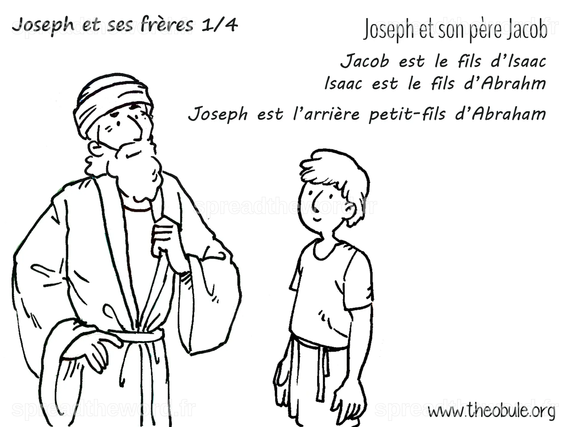 Les douze fils de Jacob - Gn 37, 1-11 - catéchèse enfants - Théobule