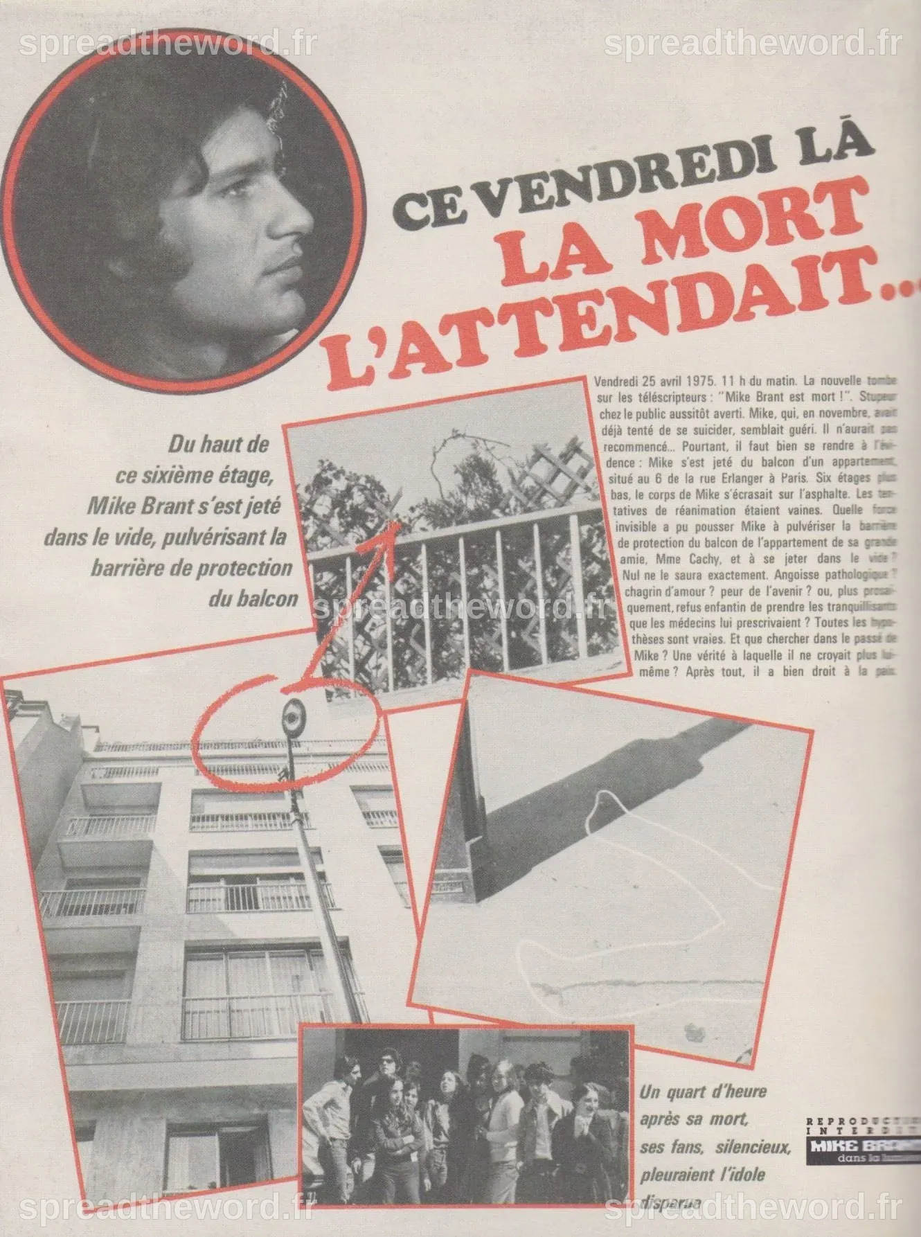 La mort de Mike Brant