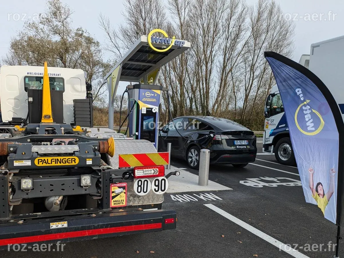 À Bordeaux, Watt’up inaugure ses bornes ultra-rapides pour camions ...
