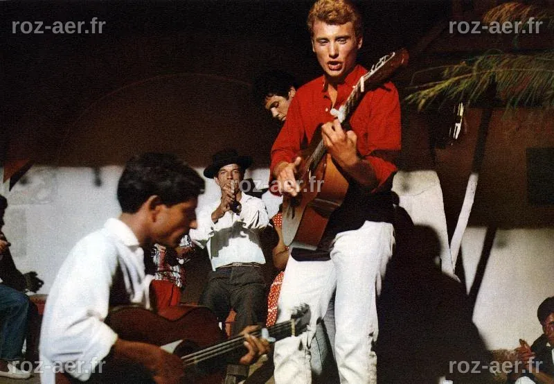 Acheter Photo sur le tournage d'un film de Johnny Hallyday... (60266)