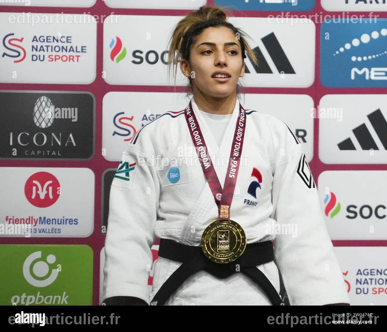 Shirine Boukli de France Médaille d'or, femmes -48 kg lors du Grand Chelem