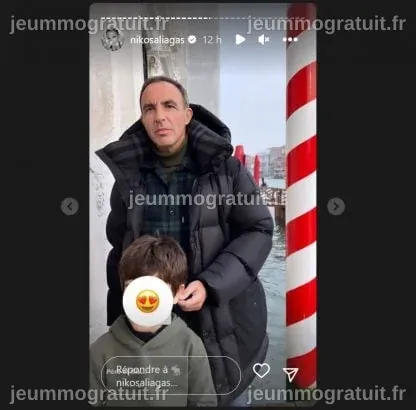 Nikos avec son fils à Venise