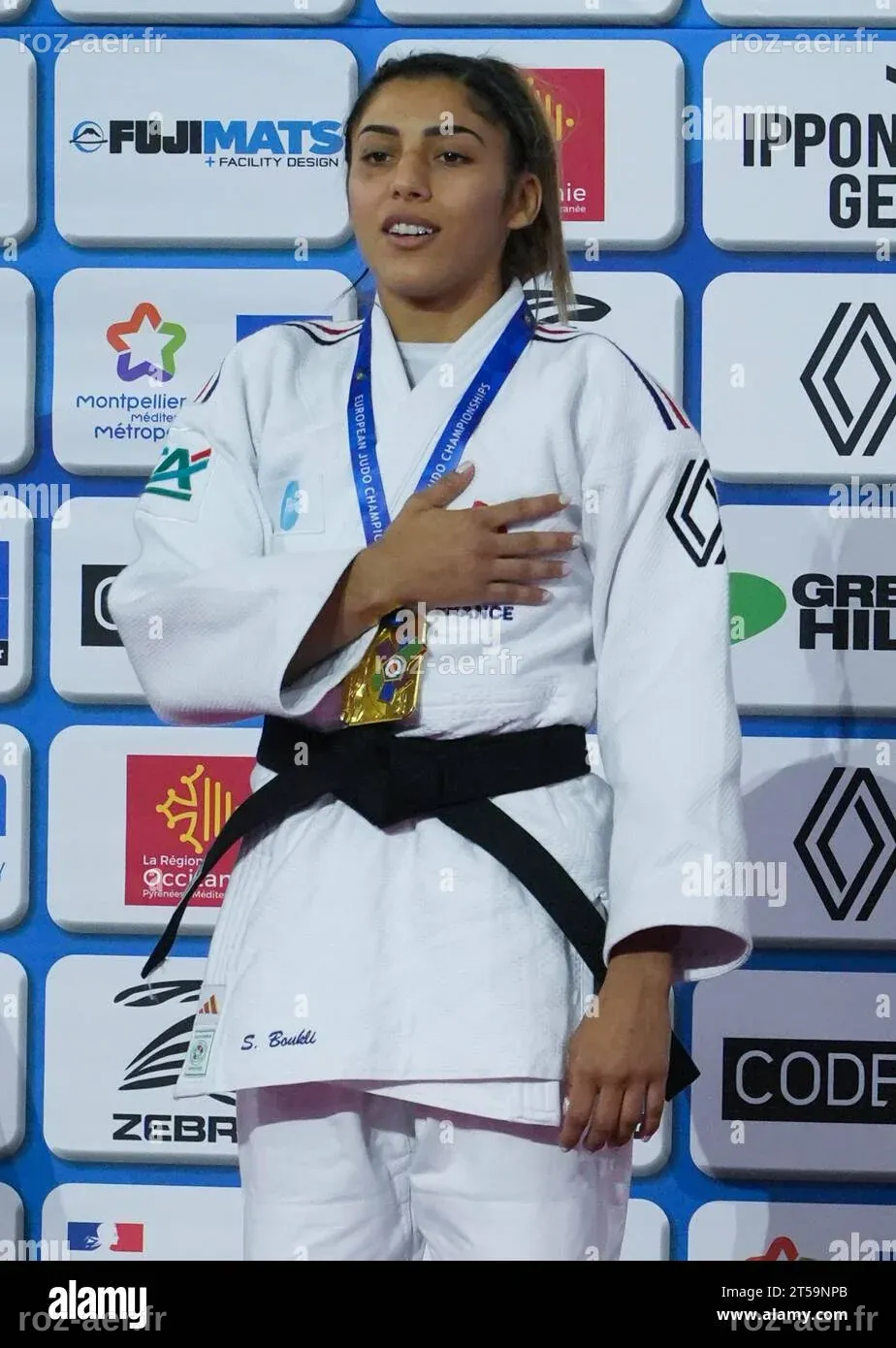 BOUKLI Shirine de France Podium - 48 KG femmes lors des Championnats d ...