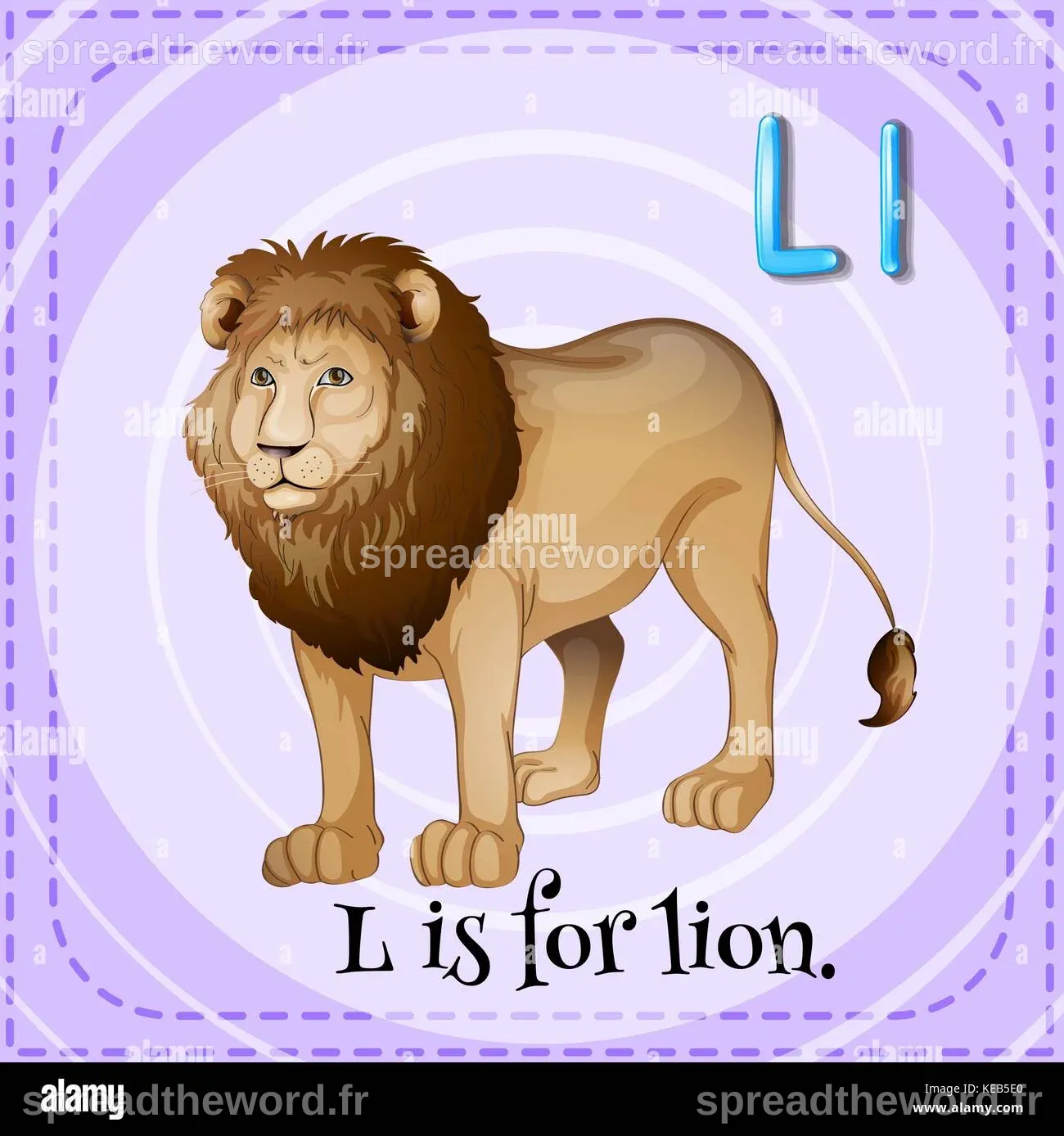 Flashcard letter L is for lion Stock Vector Image & Art - Alamy