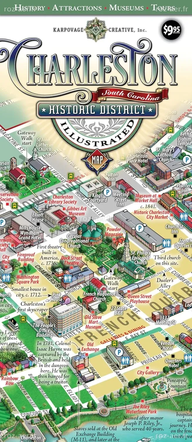 Charleston Historic District Illustrated Map: Michael Karpovage ...