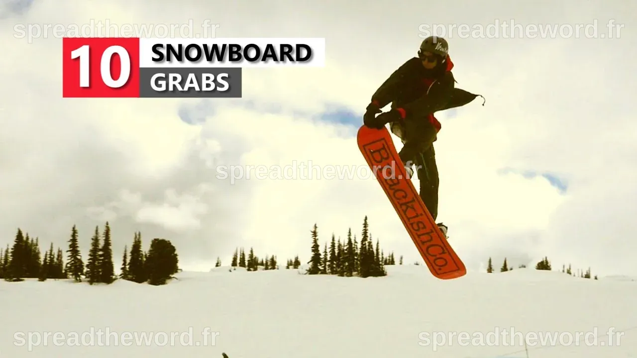 10 Snowboard Grabs - Snowboarding Trick List - YouTube