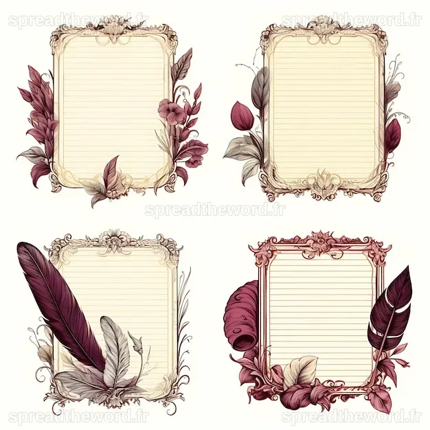 Premium Photo | Set of Renaissance Love Letter Parchment Paper Material ...