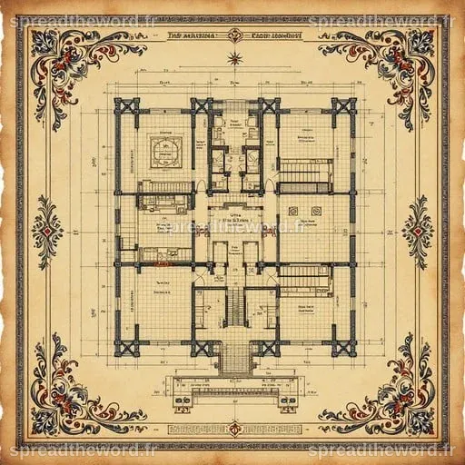 Free Renaissance Floor Plan Image - Architectural, Blueprint ...