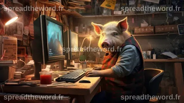 Pig On Computer Images - Free Download on Freepik