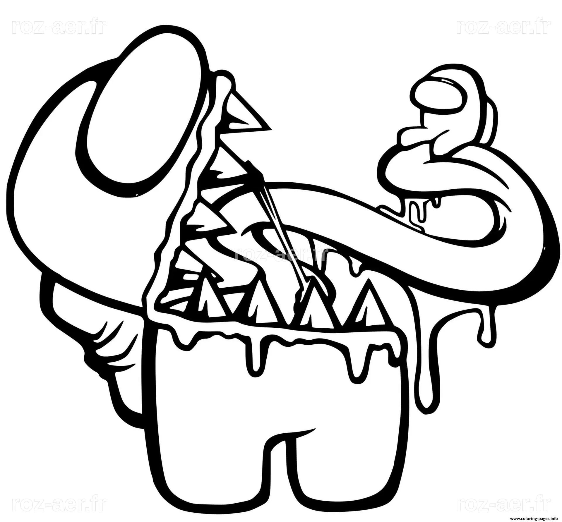 Among Us Imposteur Coloring Page Printable - Coloring Home