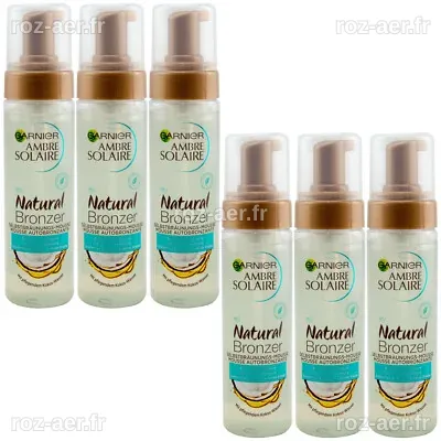 Garnier NATURAL BRONZER Mousse Auto-Bronzante 6 X 200Ml - Avec Eau De ...
