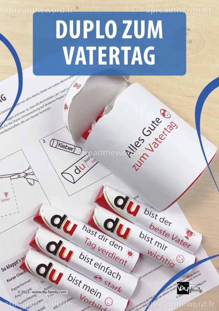 Duplo Banderolen zum Vatertag - DIY-Family